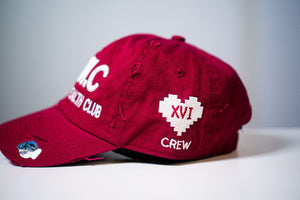 NMWC BURGUNDY Distressed Dad Hat